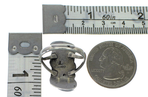 Sterling Silver Pink Coral Navajo Indian Ring Size 6-1/2 YX74709