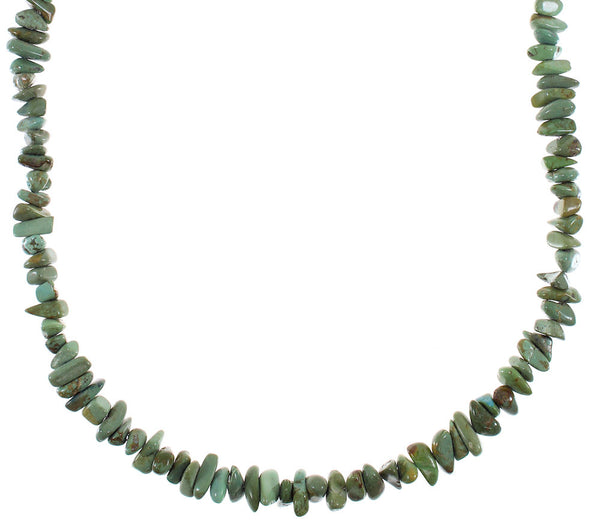 Genuine Sterling Silver Turquoise Southwestern Bead Necklace AX91335