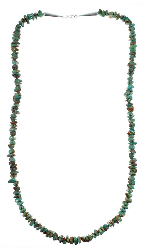 Sterling Silver Turquoise Southwestern Bead Necklace AX93843