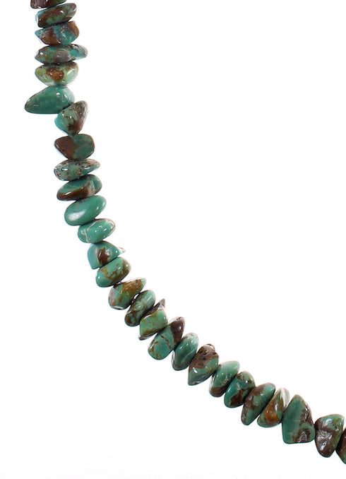 Sterling Silver Turquoise Southwestern Bead Necklace AX93843