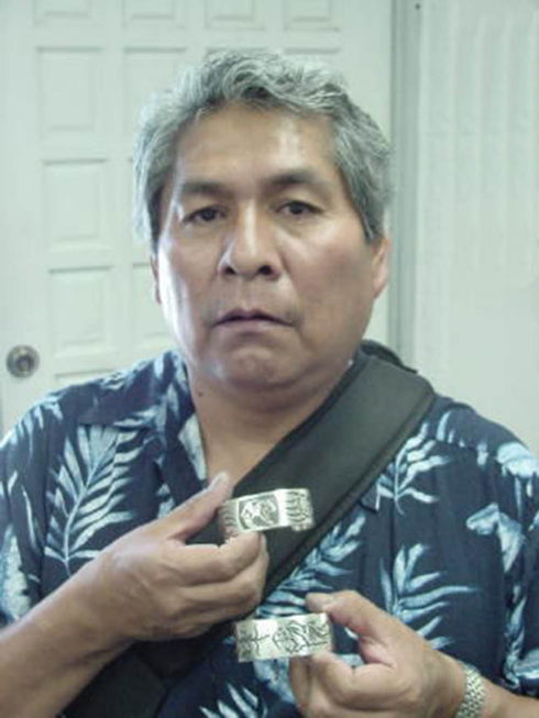 George Phillips Hopi Kokopelli Corn Stalk Silver Belt Buckle EX50333