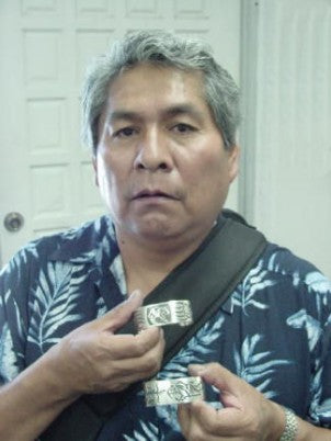 Hopi George Phillips Prayer Sticks Kachina Figure Silver Pendant EX53851