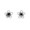 Sterling Silver Onyx Navajo Flower Post Stud Earrings NX11516