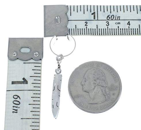 Native American Sterling Silver Feather Cuff Dangle Earrings X10094