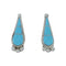 Genuine Sterling Silver Turquoise Post Earring X10099