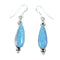 Sterling Silver Blue Opal Navajo Dangle Earring X10100