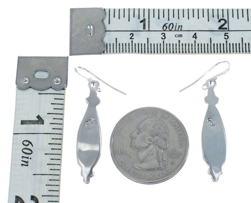 Sterling Silver Blue Opal Navajo Dangle Earring X10100