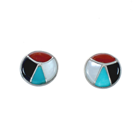 Sterling Silver Zuni Post Stud Earrings X10007