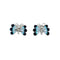 Native American Zuni Sterling Silver Multicolor Butterfly Post Stud Earrings X10028