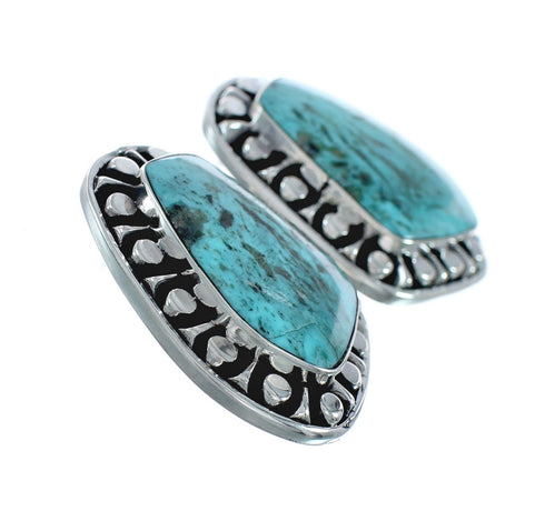Native American Sterling Silver Turquoise Post Earrings X10022