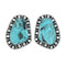 Native American Turquoise Sterling Silver Post Earrings X10025