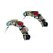 Multicolor Genuine Sterling Silver Post Hoop Zuni Earrings X10034