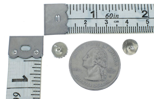 Sterling Silver Navajo Blue Opal Post Earrings X10048