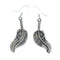 Native American Sterling Silver Feather Hook Dangle Earrings X10081