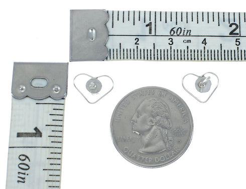 Sterling Silver Pink Opal Zuni Post Stud Earrings X10065