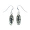 Sterling Silver Lizard Navajo Hook Dangle Earrings X10056