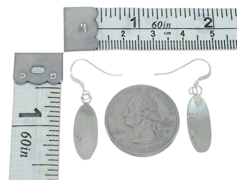 Sterling Silver Lizard Navajo Hook Dangle Earrings X10056