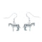 Horse Sterling Silver Navajo Hook Dangle Earrings X10069