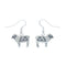 Sheep Sterling Silver Navajo Hook Dangle Earrings X10072