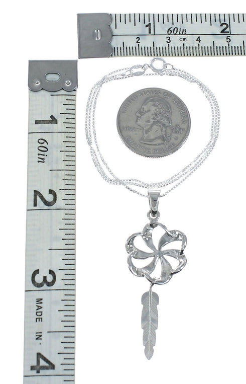 Turquoise Flower Feather Inlay Sterling Silver Snake Southwest Chain Necklace Set X10215