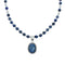 Denim Lapis Pendant Sterling Silver Bead Necklace Set X10219