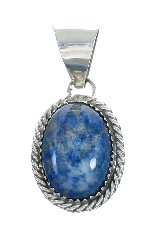 Denim Lapis Pendant Sterling Silver Bead Necklace Set X10219