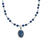Denim Lapis Pendant Sterling Silver Bead Necklace Set X10220