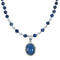 Denim Lapis Pendant Sterling Silver Bead Necklace Set X10221
