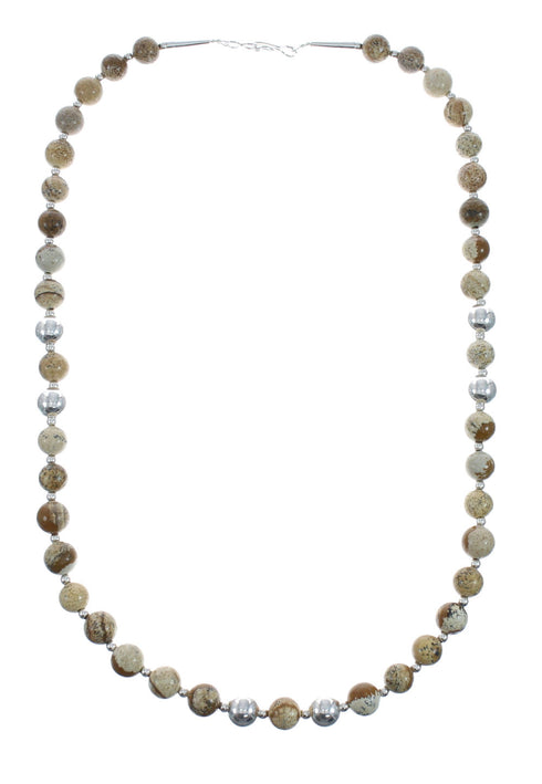 Picture Rock Sterling Silver Native American Bead Necklace Set X10223