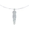 Native American Sterling Silver Feather Pendant Liquid Silver Necklace X10231
