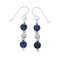Native American Sterling Silver Lapis Bead Earrings X10154