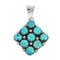 Native American Navajo Turquoise Sterling Silver Pendant X10121