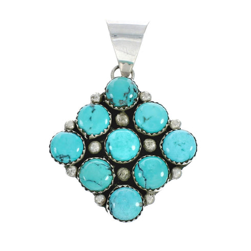 Native American Navajo Turquoise Sterling Silver Pendant X10122