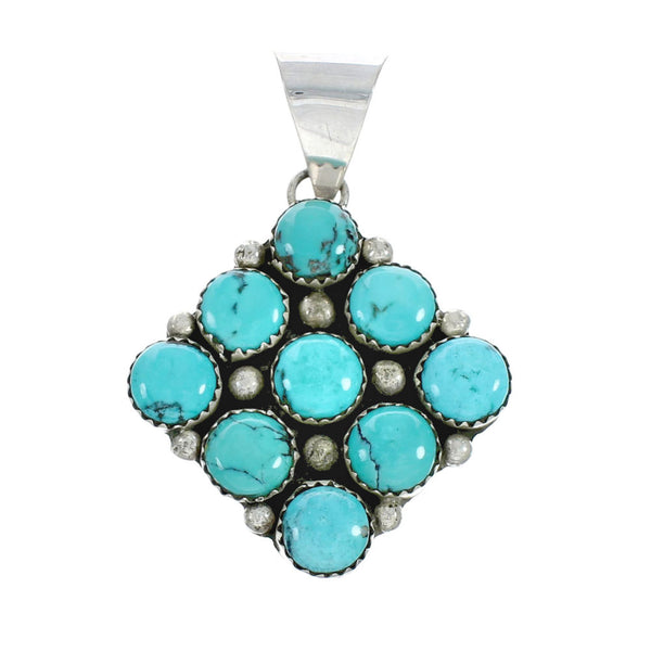 Native American Navajo Turquoise Sterling Silver Pendant X10122