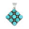 Native American Navajo Turquoise Sterling Silver Pendant X10122