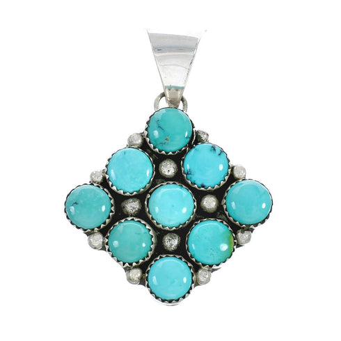 Navajo Turquoise Sterling Silver Pendant X10123