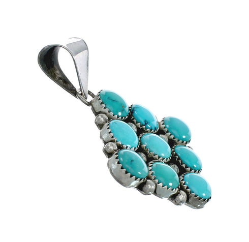 Navajo Turquoise Sterling Silver Pendant X10123