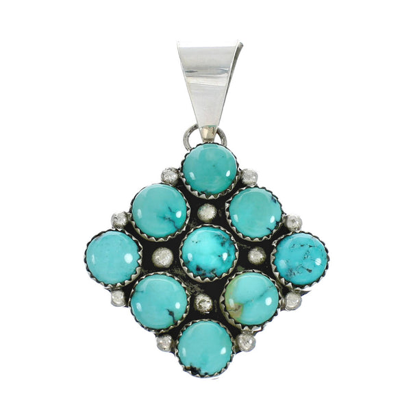 Navajo Turquoise Sterling Silver Pendant X10125