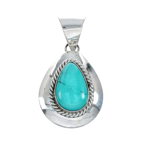Navajo Turquoise Tear Drop Pendant X10138