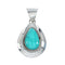 Navajo Turquoise Tear Drop Pendant X10138