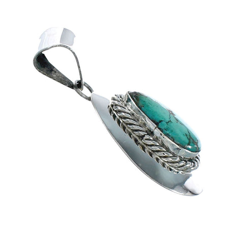 Sterling Silver Turquoise Navajo Tear Drop Pendant X10139