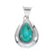 Sterling Silver Turquoise Tear Drop Navajo Pendant X10140