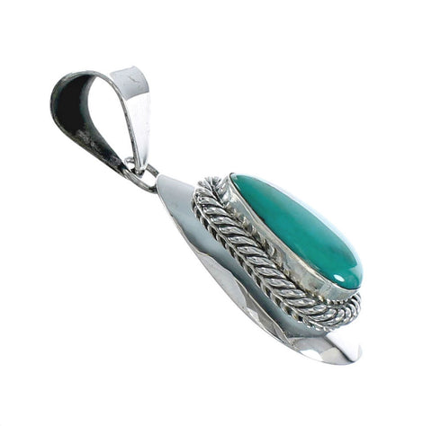 Sterling Silver Turquoise Tear Drop Navajo Pendant X10140