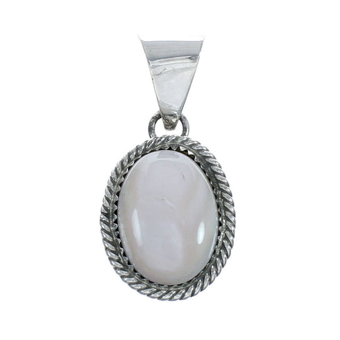 American Indian Pink Shell And Sterling Silver Pendant X10115