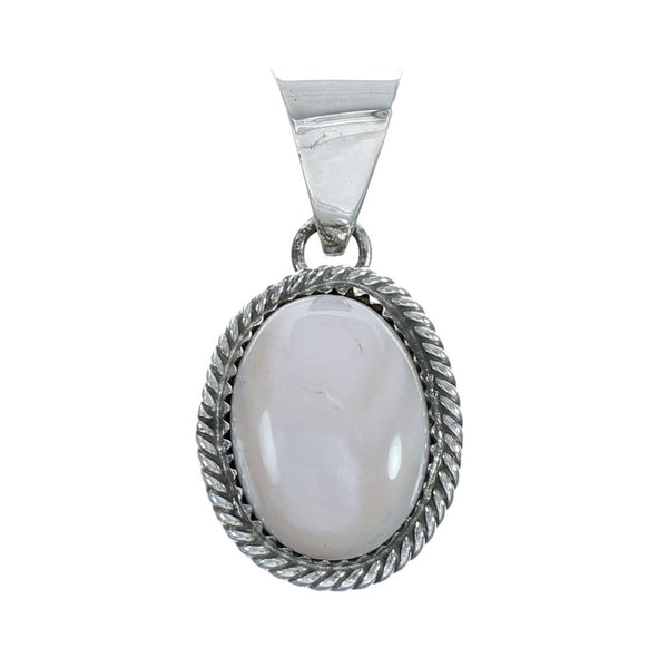 American Indian Pink Shell And Sterling Silver Pendant X10115