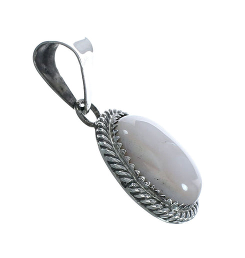 American Indian Pink Shell And Sterling Silver Pendant X10115