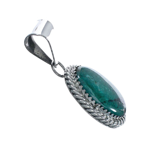 Genuine Aventurine Sterling Silver Navajo Pendant X10114