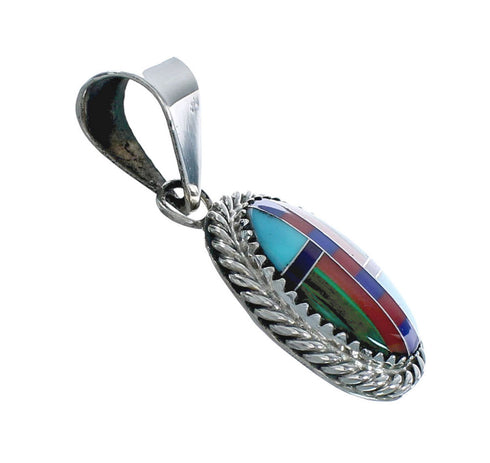 Native American Manmade Multicolor Inlay Pendant X10132