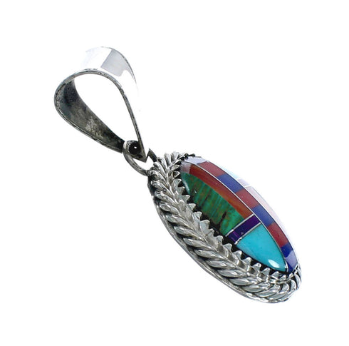 Manmade Native American Multicolor Inlay Pendant X10134