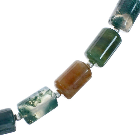 Southwest Authentic Sterling Silver Multicolor Jasper Bead Necklace X10117